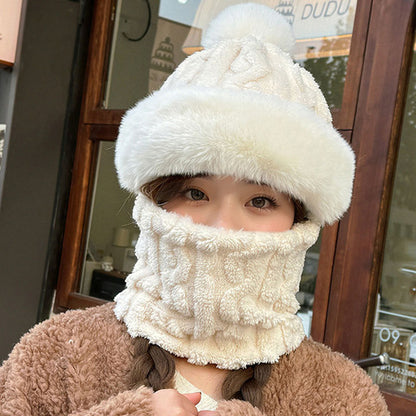 🔥🔥🐏Nowy, gruby, pluszowy, wiatroszczelny i odporny na zimno zestaw czapek i szalików