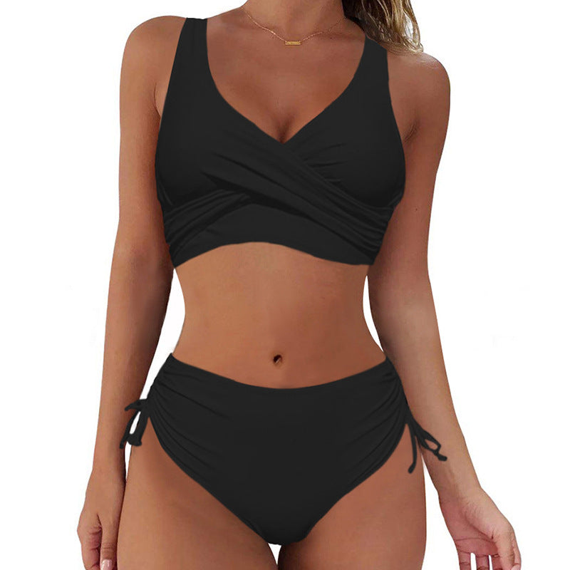 👙【S–3XL】Dámské módní jednobarevné prodyšné bikiny 2026, rychleschnoucí materiál pro pohodlné nošení.