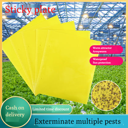 【30% ZNIŻKI】💥【90 szt.】Żółta dwustronna tablica samoprzylepna na owady, naklejki na pułapki na owady w ogrodzie warzywnym