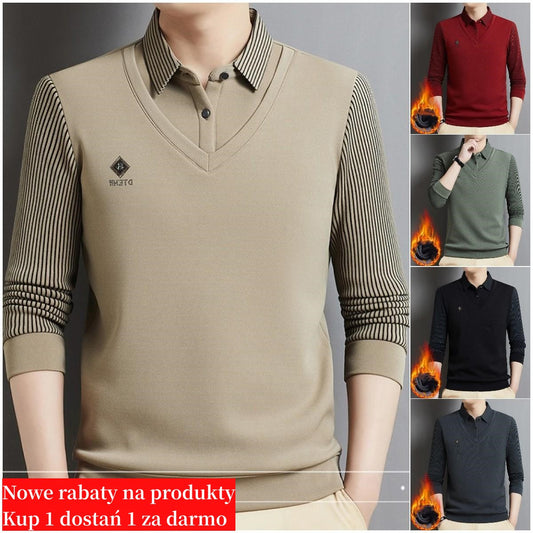 🔥🔥【M-4XL】Męski dwuczęściowy, ciepły top z kaszmiru premium