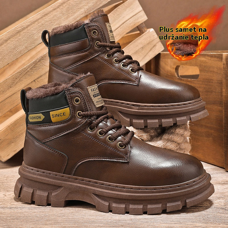 【39-46】🥾🥾🥾2026 Nové pracovné topánky v britskom štýle, vlnená podšívka, hrubá podrážka