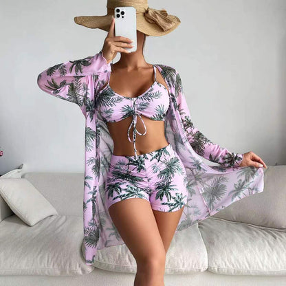 👙【S-XL】 Noul costum de baie din trei piese de modă nouă, mai multe culori disponibile