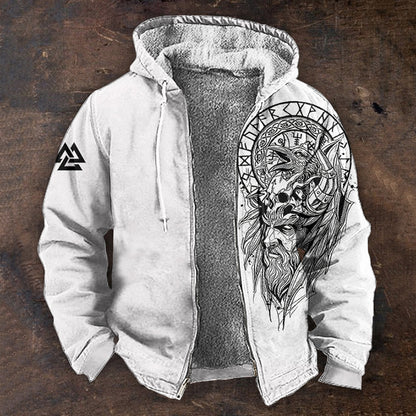 👨‍💻🧥✨【S-5XL】Nová pánska módna retro mikina s kapucňou a zipsom, 3D digitálna potlač