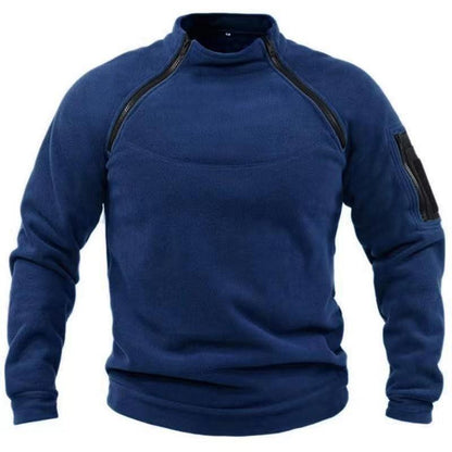 【S-4XL】Pánske teplé jesenné a zimné outdoorové tričko s dlhým rukávom 