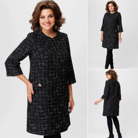 ✨【S-5XL】🍁👗Wysokiej jakości elegancka sukienka na jesień i zimę w nowym stylu