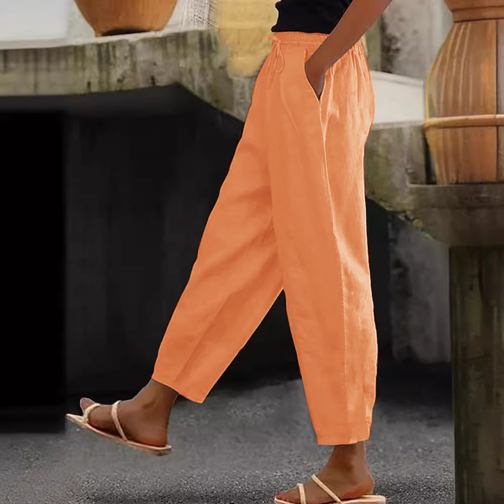 😍💕Zadnji dan promocije - 50% popust💕Ženske ležerne hlače iz bombaža in lana