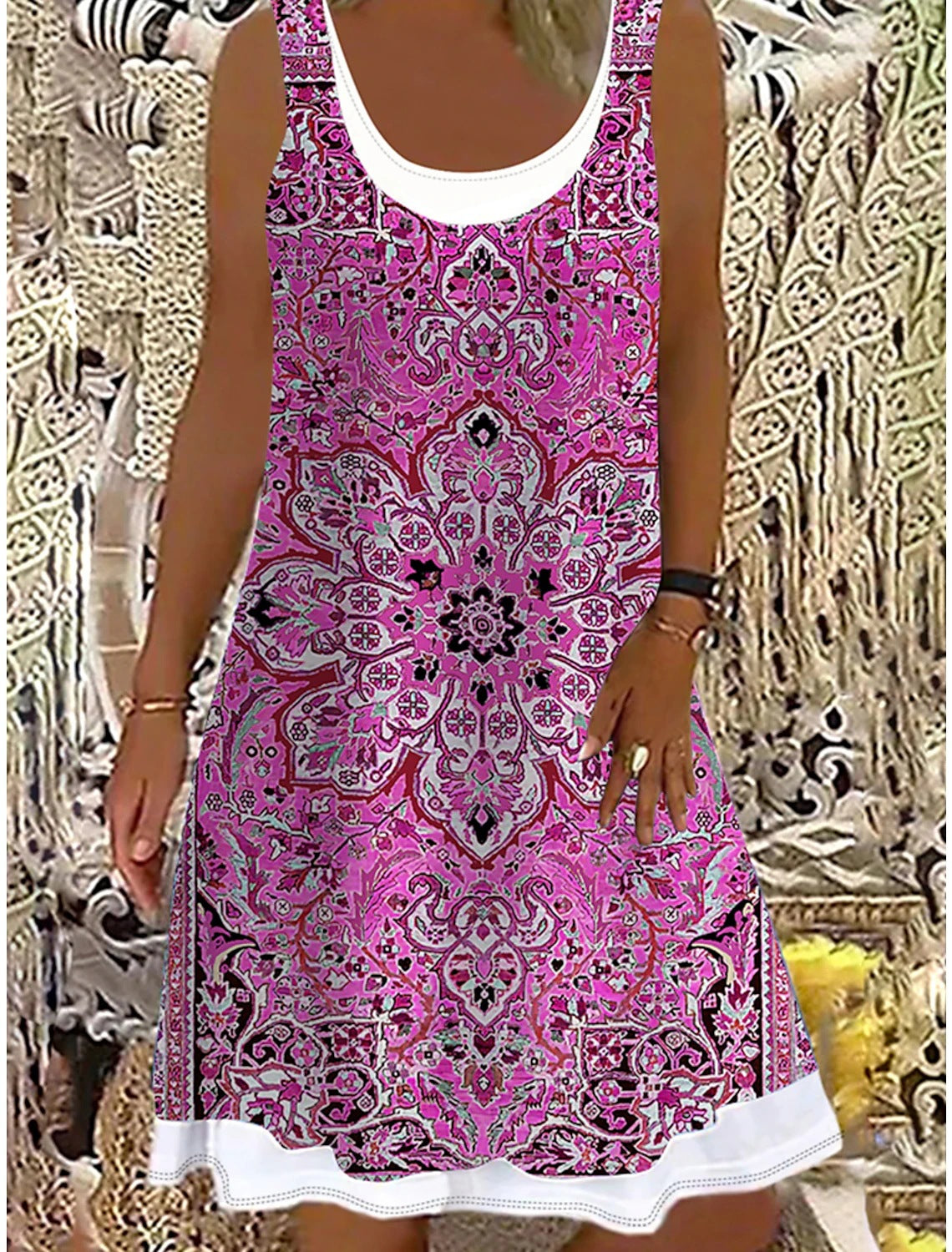 👗💖 【S-5XL】Nové dámské šaty velké velikosti s retro potiskem z roku 2026