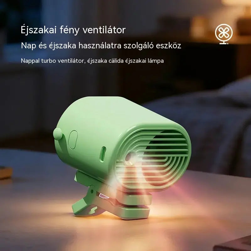🌀 Kézhasználat nélküli ventilátor LED kijelzővel, beépített csipesszel és 199 állítható sebességfokozattal