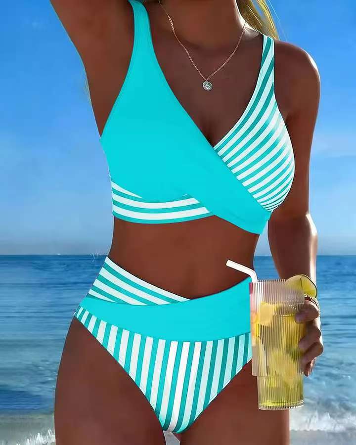 🏖️【40-100kg】🤩 Nowy komplet z nadrukowanym strojem kąpielowym, szybkoschnący i przewiewny materiał, dopasowany i stylowy