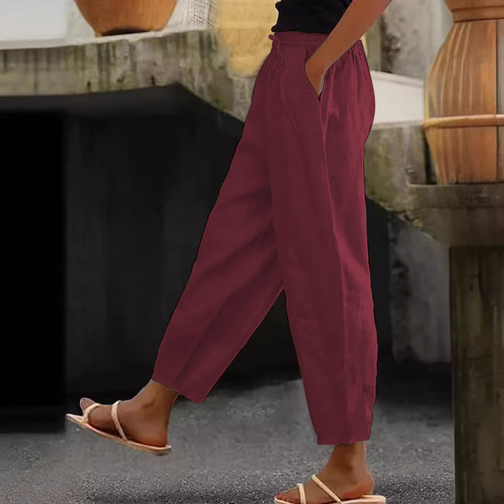 😍💕Zadnji dan promocije - 50% popust💕Ženske ležerne hlače iz bombaža in lana