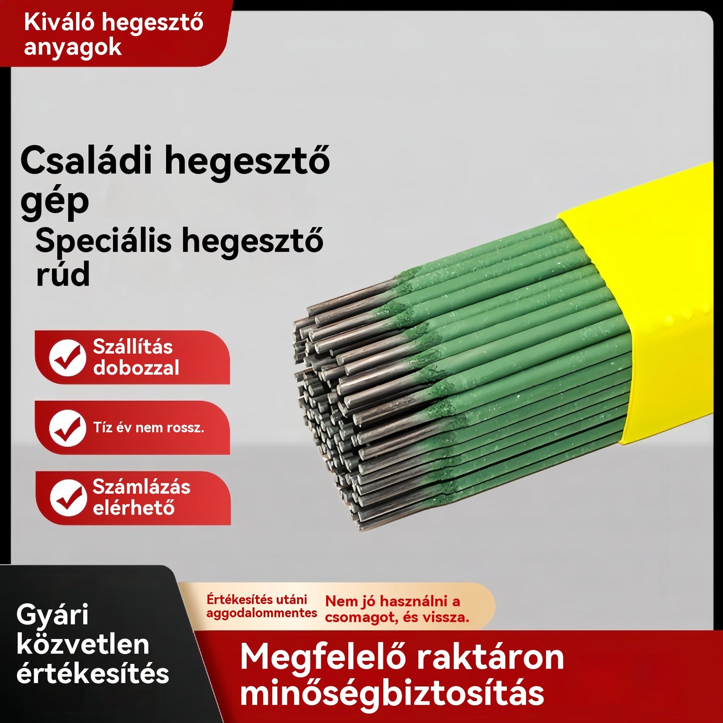 🟢【60 BUC】 Electrod sudură verde 2.0 – perfect pentru tablă subțire, fără perforații!