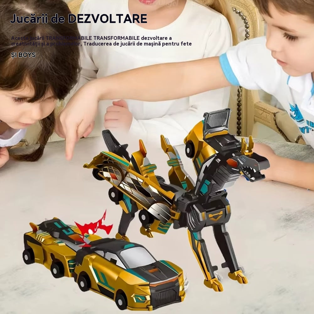 【Compra 1 y llévate 1 gratis】🎁Oferta especial✨Coche de dinosaurio transformable con colisión