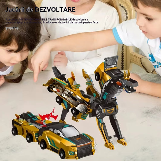 【Compra 1 y llévate 1 gratis】🎁Oferta especial✨Coche de dinosaurio transformable con colisión