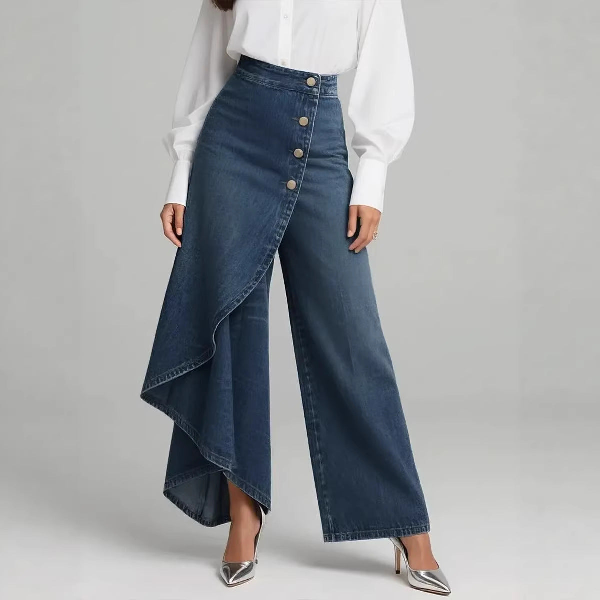 😍Ograniczona czasowo zniżka 50%【S-3XL】Damskie jeansy z wysokim stanem i szerokimi nogawkami, luźny krój, elegancki design, łatwe do stylizacji ✅Darmowa dostawa