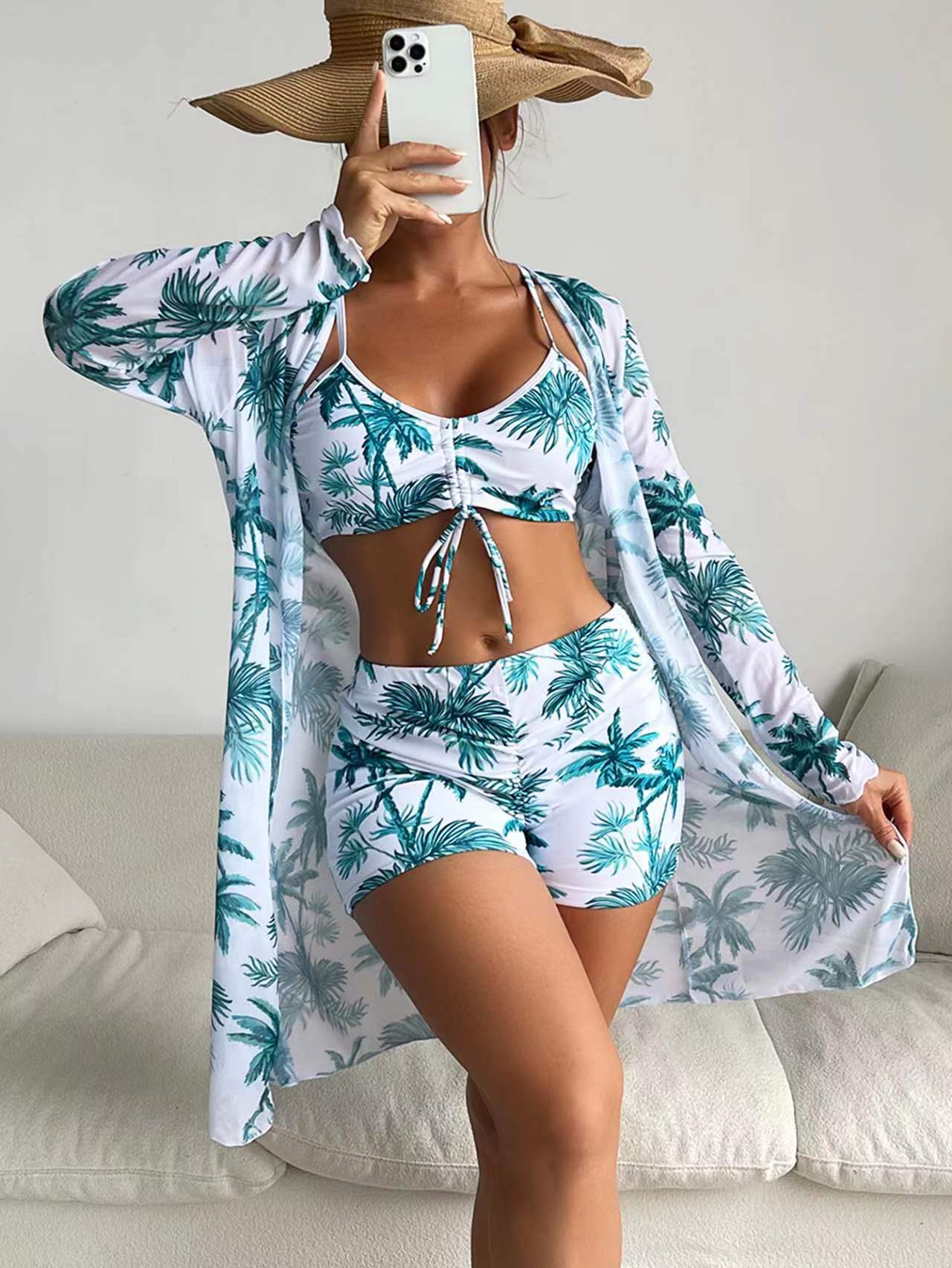 👙【S-XL】 Noul costum de baie din trei piese de modă nouă, mai multe culori disponibile