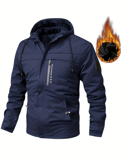 🎉【XS-XL】💁‍♂️Pánska teplá fleecová bunda s kapucňou Outdoor Winter Jacket Nepremokavá bunda