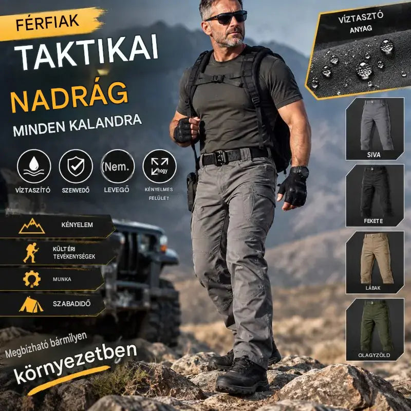 ⏳ 50% KEDVEZMÉNY! 🔥Taktikai katonai nadrágok férfiaknak, szélálló és melegítő