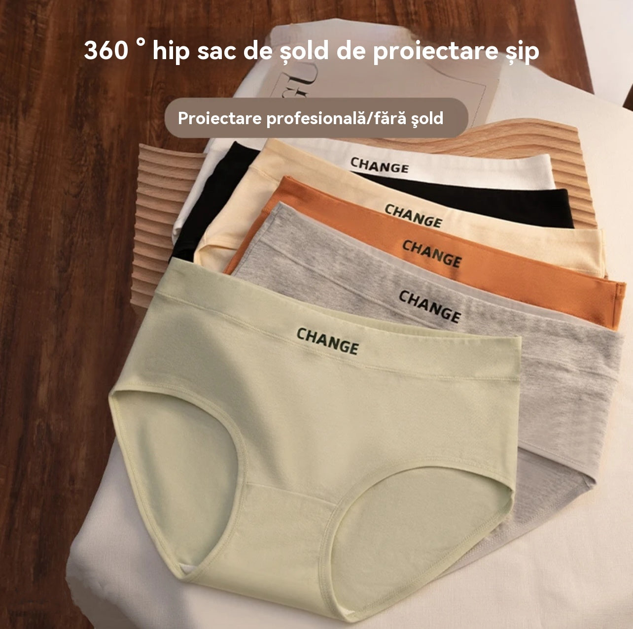 🔥👙[6 sztuk](M-2XL) Wygodne, oddychające, bawełniane, damskie majtki ze średnim stanem