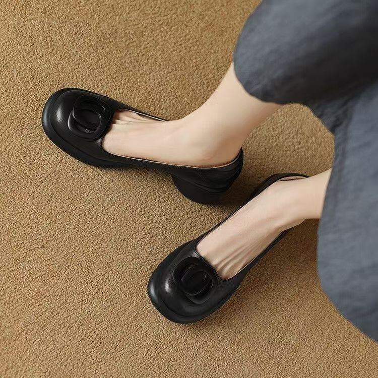 [Časově omezená nabídka] [Velikosti 35-40] Pohodlné boty z pravé kůže s 5cm vysokými podpatky 👠