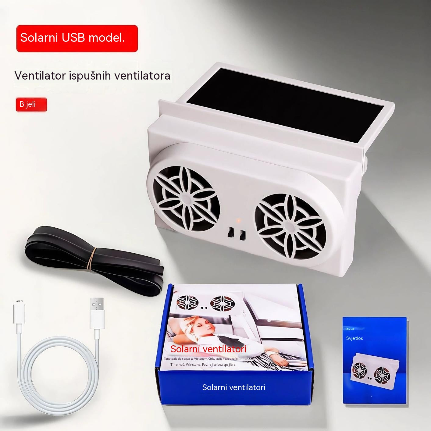 50 % popusta 🌀 Avtomobilski ventilator na sončno energijo