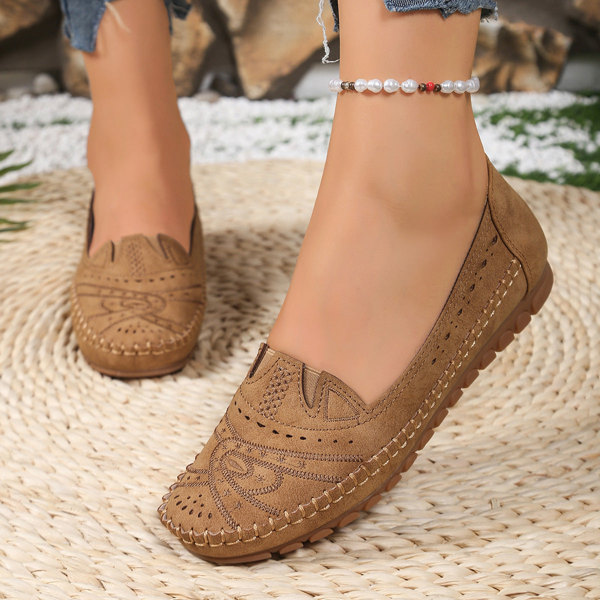 【36-43】Mocasines sin cordones de suela blanda para uso diario