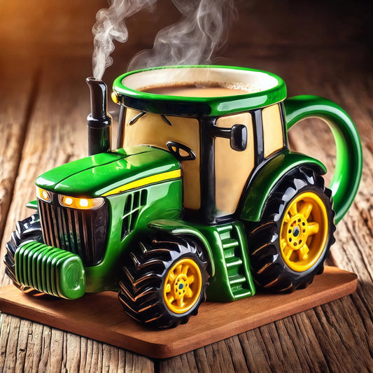 ☕Retro filiżanka do kawy w kształcie traktora rolniczego