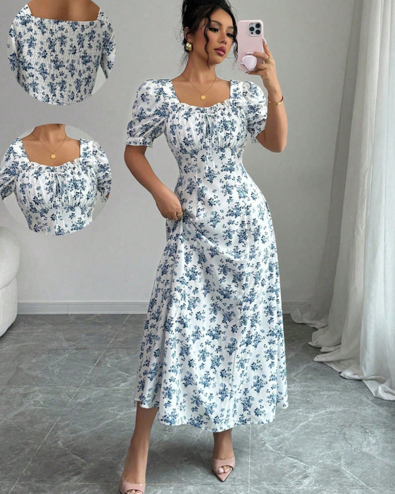 👗Ostatni dzień promocji -50%! 【S-2XL】Letnia elegancka sukienka w kwiaty, przewiewna i wygodna, łatwa do stylizacji, wysmuklająca sylwetkę.