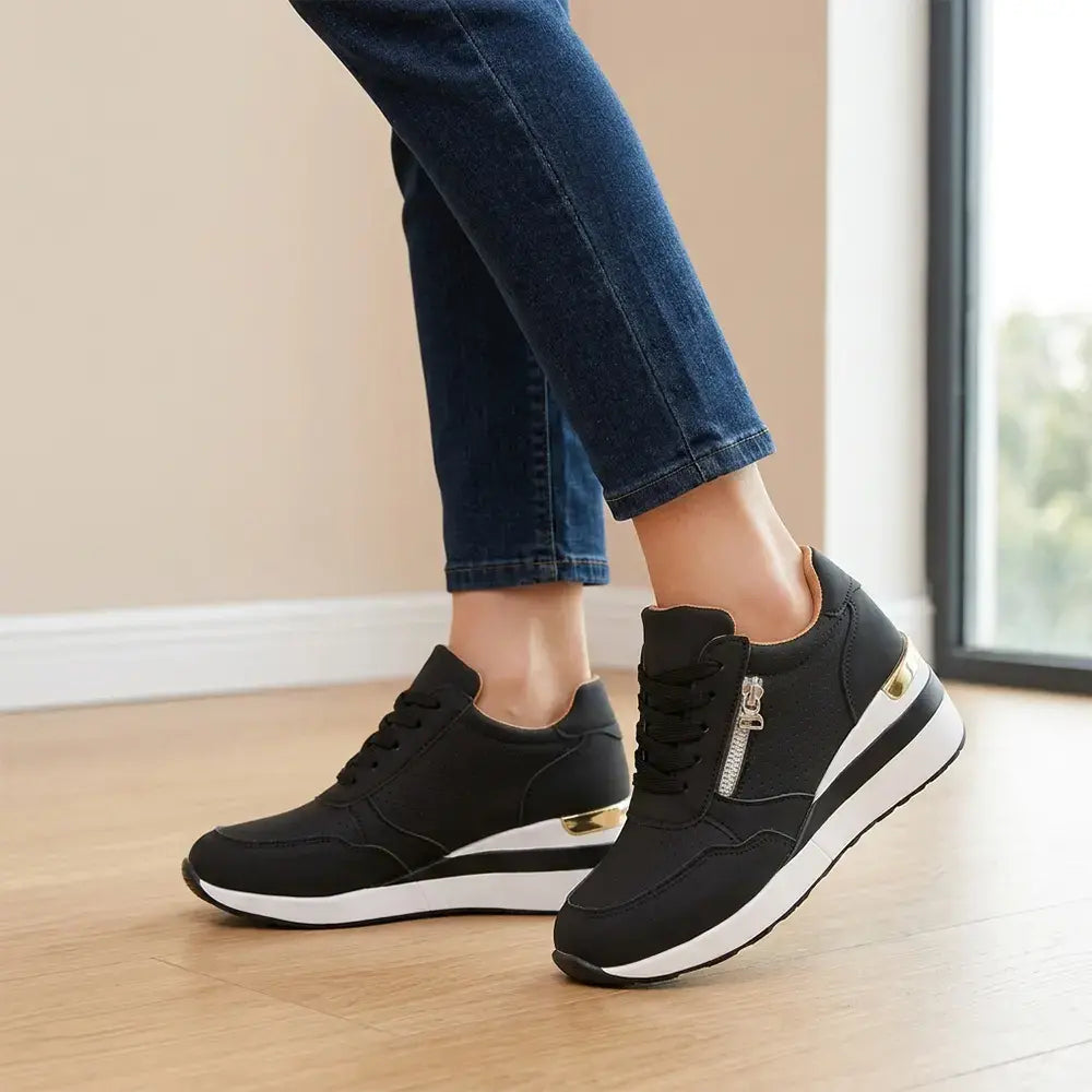 👟【36-43】Wsuwane trampki na koturnie w dużych rozmiarach – Lekkie, codzienne buty na platformie – Wygodne buty do chodzenia i ćwiczeń--4370256