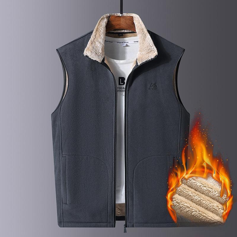 【M-5XL】Jesienne i zimowe kamizelki męskie dla ojców w średnim wieku