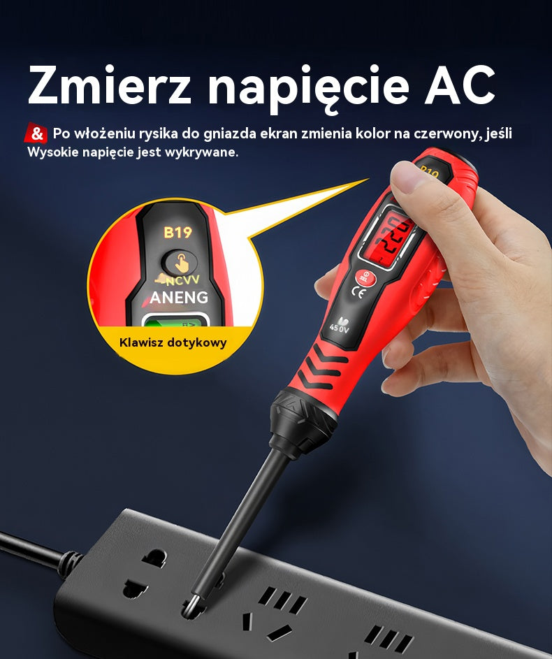 🔥Zestaw 2 szt. — oszczędzasz 10% [50% ZNIŻKI] Wysokiej precyzji inteligentny długopis pomiarowy, wielofunkcyjny indukcyjny długopis pomiarowy z wyświetlaczem cyfrowym i funkcją wykrywania obwodów