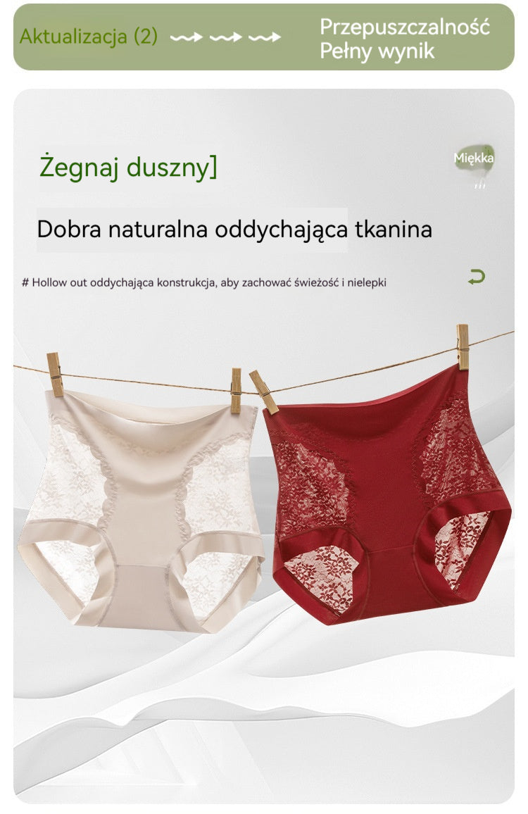 【Kup 2, a 3 dostaniesz gratis】Damskie, bardzo elastyczne, bezszwowe majtki koronkowe modelujące brzuch, modelujące sylwetkę i podnoszące pośladki-4222184