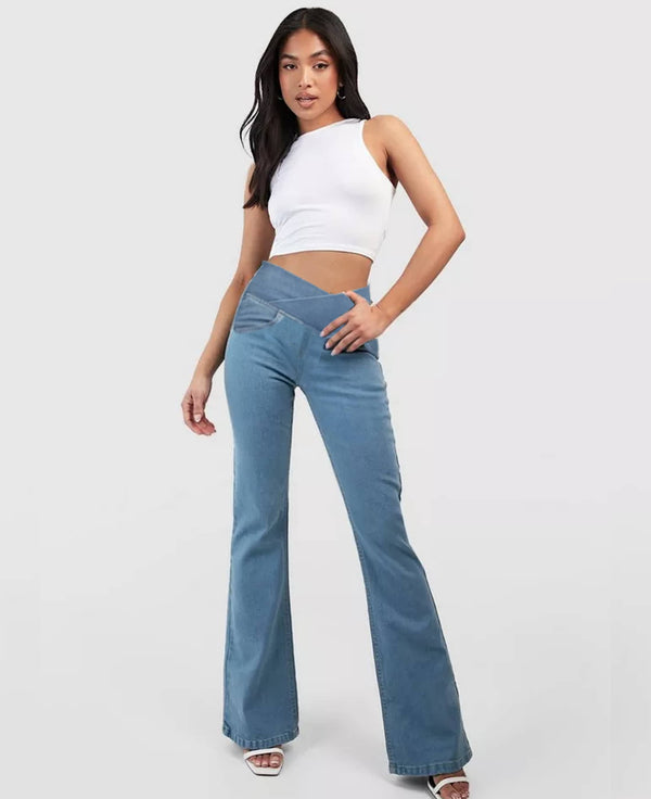 ✨👖【XS-4XL】Női, magas derekú elasztikus farmernadrág