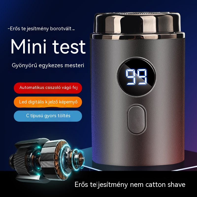 🔥Legnagyobb ajánlat: 50% KEDVEZMÉNY🔥Erőteljes mini elektromos borotva férfiaknak digitális kijelzővel