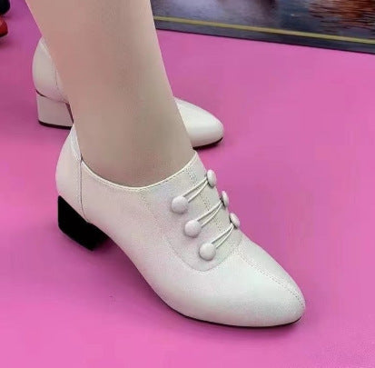 【35-40】Nové módne ležérne topánky so stredným podpätkom