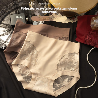 [40-80 kg] Zestaw 5-częściowy: Damskie, bezszwowe, wysokoelastyczne, koronkowe majtki, modelujące brzuch i pośladki, unoszące, modelujące i ujędrniające