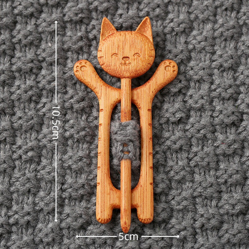 🎁(1 juego de 3)Broche de madera con forma de animal para regalar