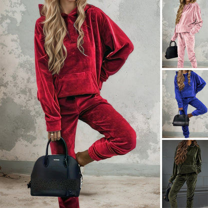 🍂 【S-2XL】Zimowy, nowy, aksamitny komplet casualowy 2025 【Kurtka + Spodnie】