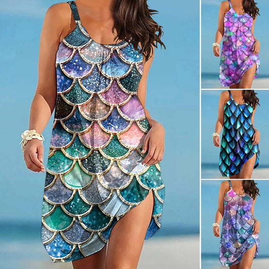 🔥👗【S-8XL】2024 nowa przytulna, wygodna sukienka z nadrukowanymi ramiączkami