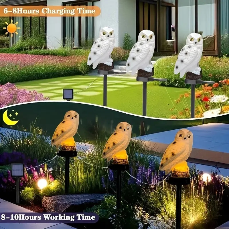【Cumpărați 1 obțineți 1 gratuit】🦉 Lampă solară decorativă în formă de bufniță – Lumină caldă pentru grădina ta