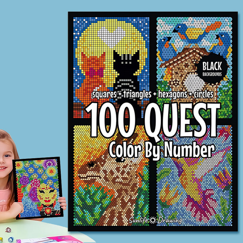 50% SLEVA🎄🎨 100 ÚLOH Omalovánky podle čísel