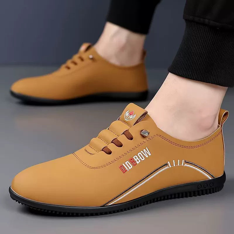 【39-44】👞Męskie buty biznesowe casualowe wykonane z oddychającej skóry ✅ antyzapachowe ✅ miękka skórzana podeszwa ✅ modne i uniwersalne
