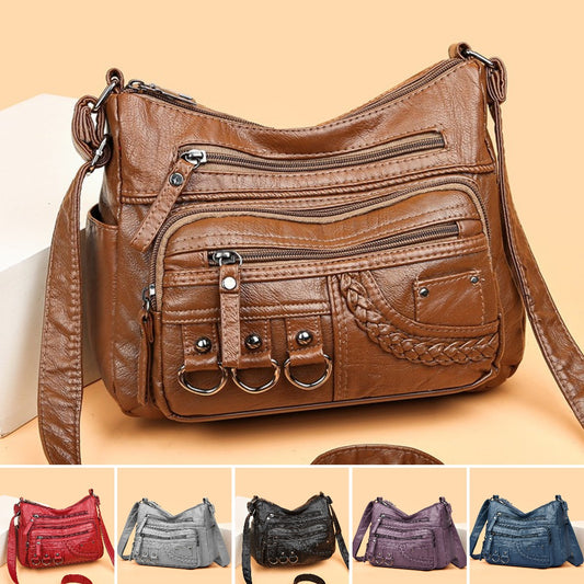 💥【50% zľava po obmedzenú dobu】👜2025 nová mäkká kožená veľkoobjemová kabelka cez rameno/crossbody 