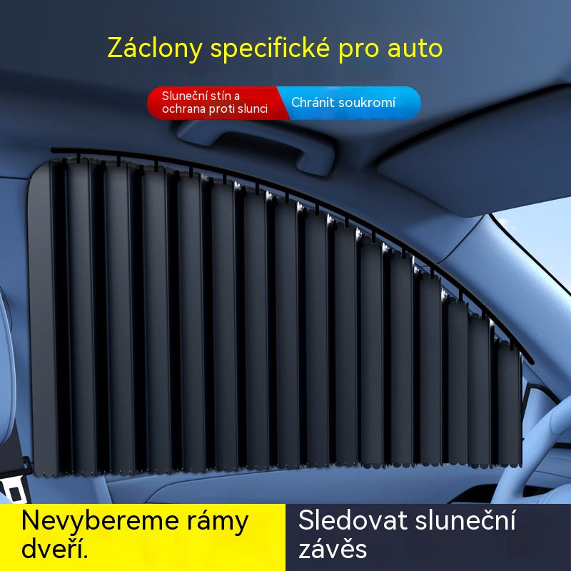 [4 darabos készlet] Autós napellenzők csúszó lamellákkal és hőszigeteléssel