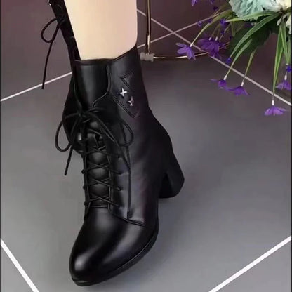 ❄️【35-41】Botas tipo Martin de nueva colección otoño-invierno, de cuero auténtico con forro cálido y engrosado para el invierno.