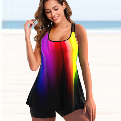 🏊‍👙🌴【S-5XL】Stylowy, wzorzysty kostium kąpielowy dla puszystych