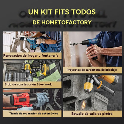 🛠️【4+5+6+8+10+12mm】🔥Oferta caliente 2025🔥Juego de brocas excéntricas de 4 flautas de alta resistencia
