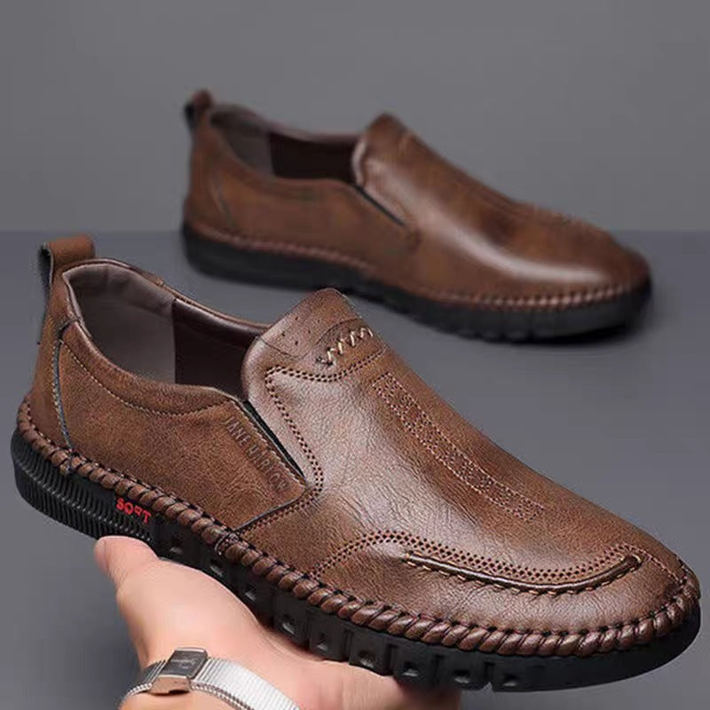 👞【39-44】Nowe męskie oryginalne skórzane buty casualowe miękka podeszwa antypoślizgowe oddychające skórzane buty