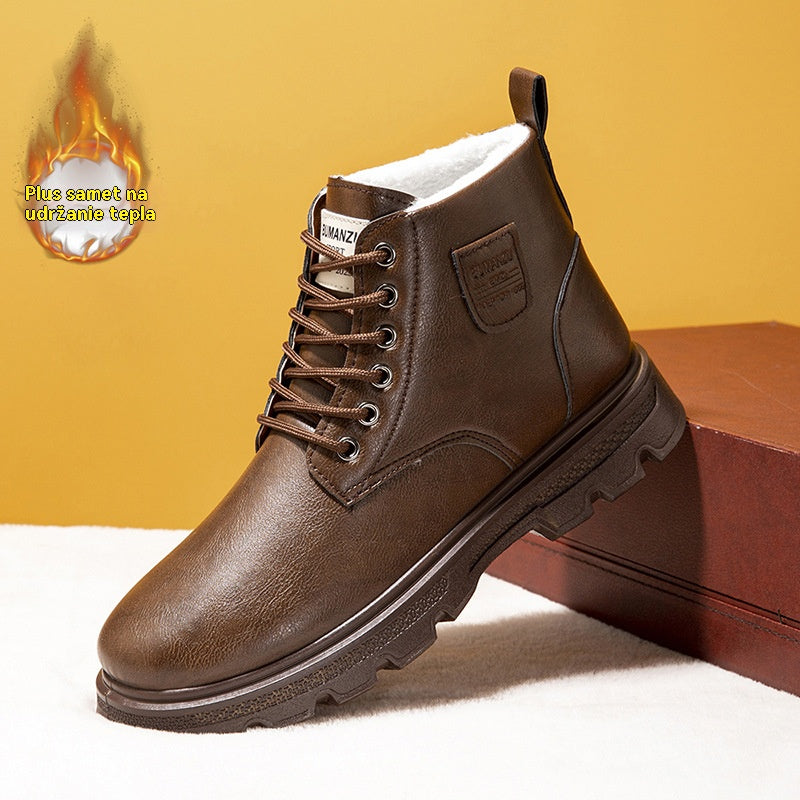 😎👍【39-44】Nové pánske zimné vysoké martinské čižmy s teplou podšívkou a protišmykovou úpravou