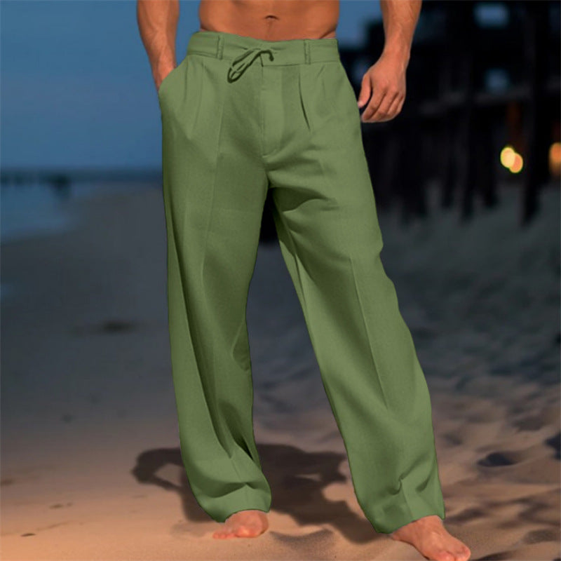 🏖️👖【Descuento de verano – 50% 🔥】【S–3XL】😍 Pantalones casuales de lino para hombre en tallas grandes, cómodos y transpirables, ideales para el día a día y las vacaciones.