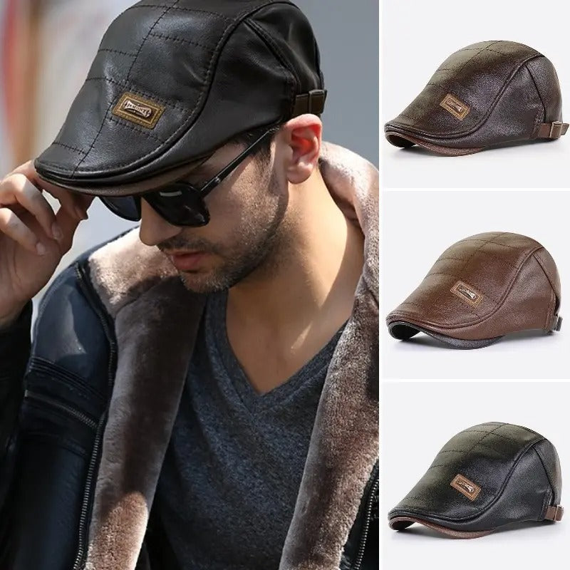 🧢【Kup jeden, drugi dostaniesz gratis】🔥Męski beret skórzany w stylu vintage